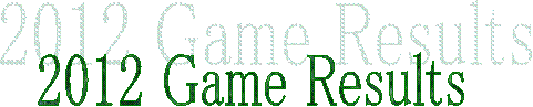 2012 Game Results