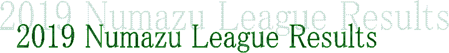 2019 Numazu League Results