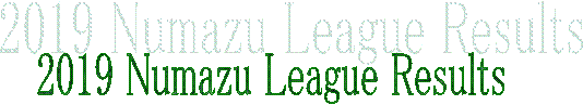 2019 Numazu League Results
